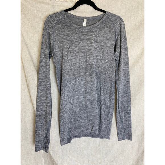 Lululemon Gray Long Sleeve Active Shirt Size 10 - Picture 1 of 10